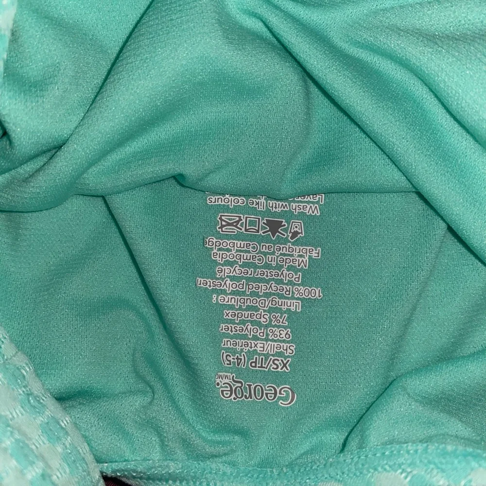 Girls George One Piece Swimsuit XS Mint Green